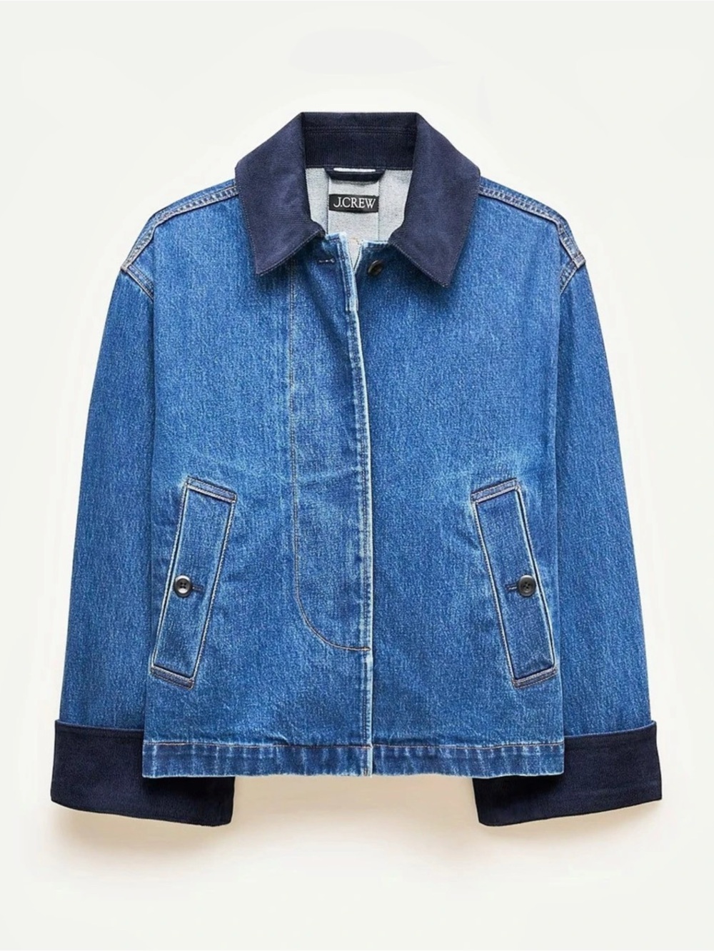 J.Crew Women's Relaxed Barn Jacket in Denim Blue